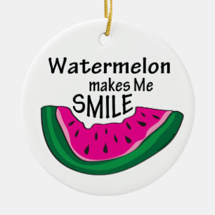 Watermelon Makes Me Smile Ornament