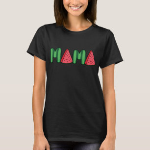 Watermelon Mama Fruitarian Lover Mom Summer Fruit T-Shirt