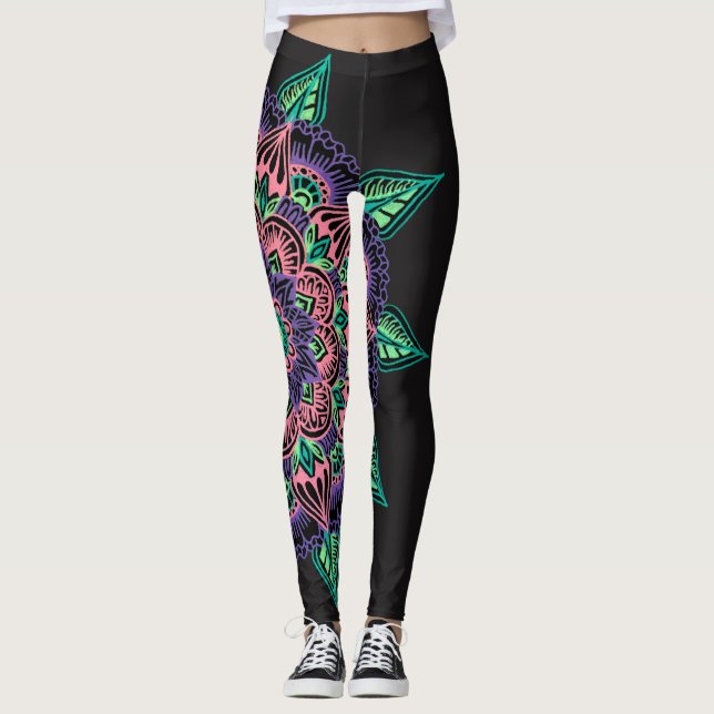 Watermelon Mandala Leggings (Front)