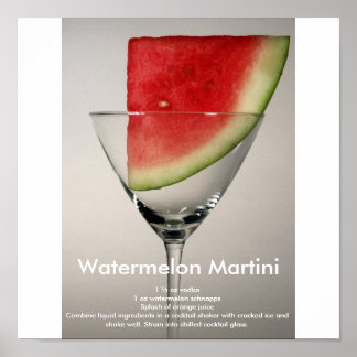 Watermelon Martini Poster