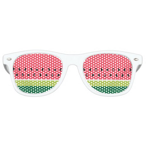 Watermelon Melon Stripes Summer Beach Retro Sunglasses