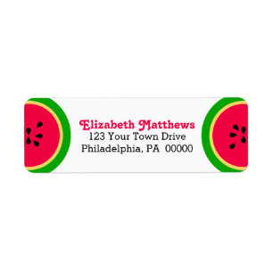 Watermelon Modern Summer Fun Label