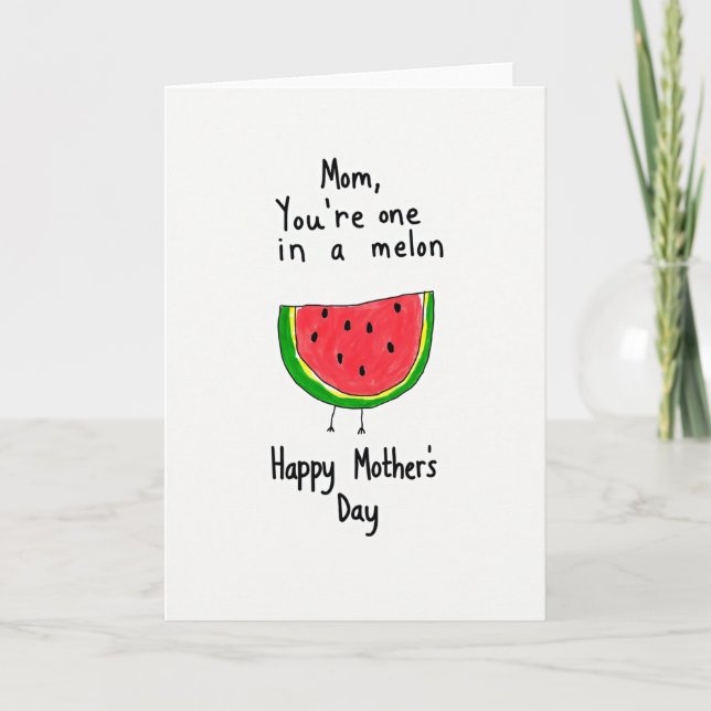 Watermelon Moms Day Card (Front)