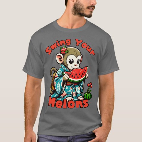 Watermelon monkey T_Shirt