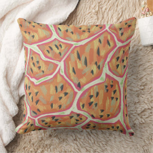 Watermelon Mosaic Throw Pillow