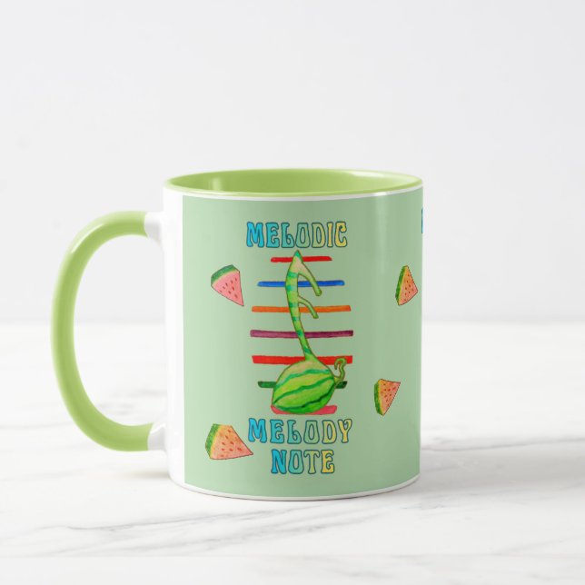 WATERMELON MUSIC FUSION DESIGNED MUG  (Left)