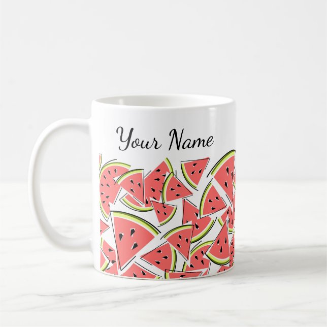 Watermelon Name Coffee Mug (Left)