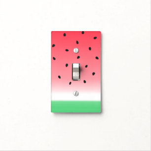Watermelon Ombre Stripes Light Switch Cover