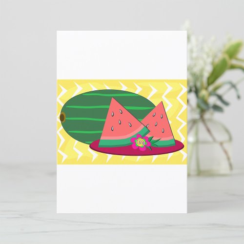 Watermelon On A Plate Invitations