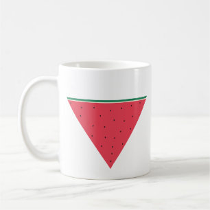 Watermelon on inverted red triangle resistance coffee mug