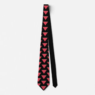Watermelon on inverted red triangle resistance neck tie