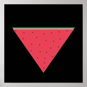 Watermelon on inverted red triangle resistance poster
