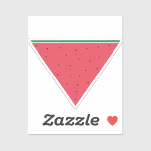 Watermelon on inverted red triangle resistance sticker