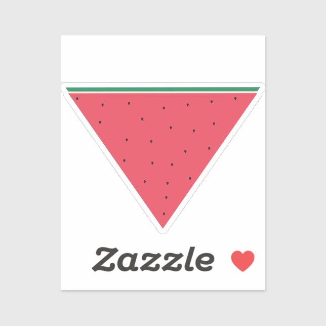 Watermelon on inverted red triangle resistance sticker (Sheet)