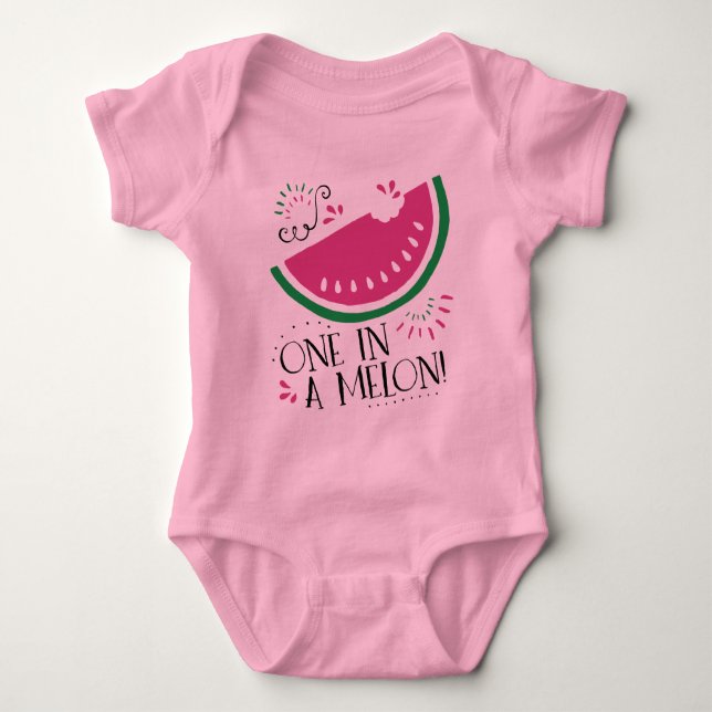 Watermelon One in a Melon Baby Romper (Front)