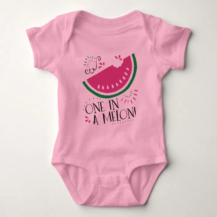 Watermelon One In A Melon Baby Romper Zazzle Com