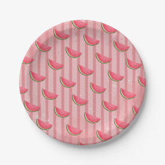 Watermelon One in a Melon Birthday Party Paper Pla Plates