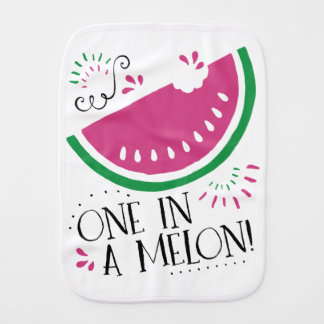 Watermelon One in a Melon Burp Cloth