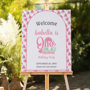Watermelon One In A Melon Sweet Girl Welcome Sign