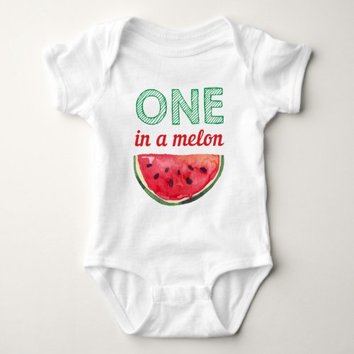 Watermelon One in Melon Cute Girl Boy Summer Baby Baby Bodysuit