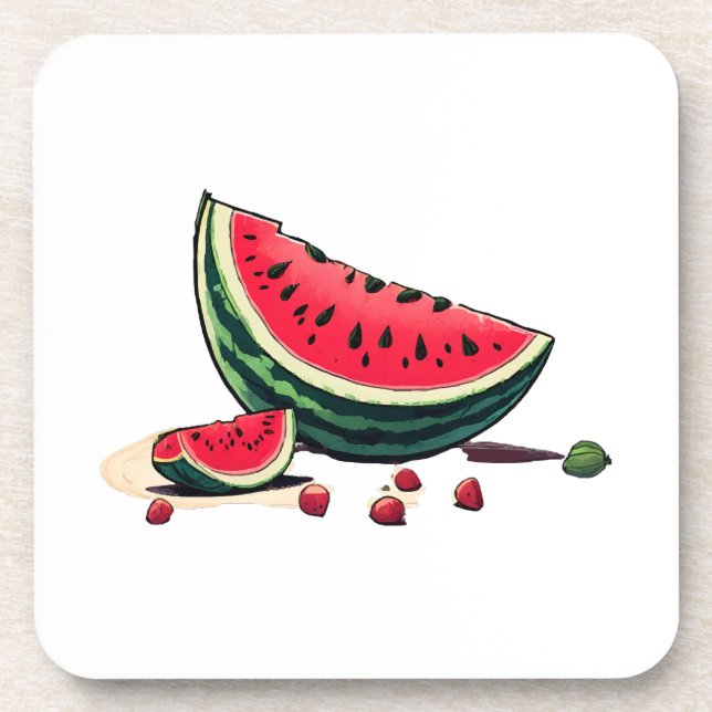 Watermelon Palestine Beverage Coaster (Front)
