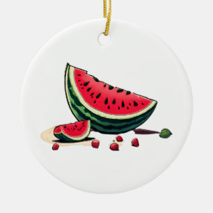 Watermelon Palestine Ceramic Ornament