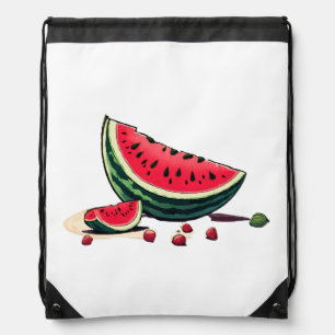 Watermelon Palestine Drawstring Bag