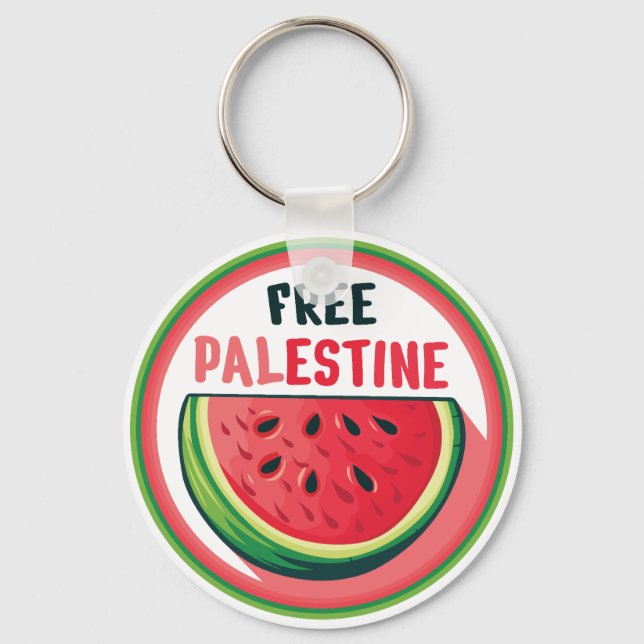 Watermelon Palestine Free Colorfull Keychain (Front)