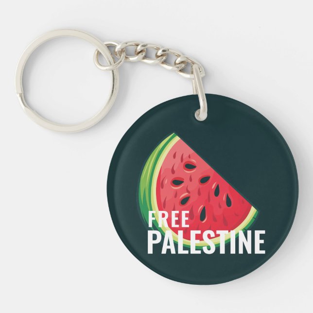 Watermelon Palestine Free Keychain (Front)