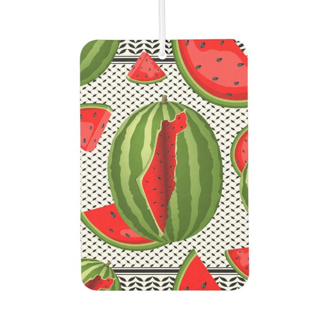 Watermelon Palestine Map Slice Air Freshener (Front)