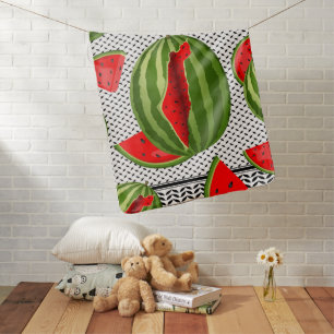 Watermelon Palestine Map Slice Baby Blanket