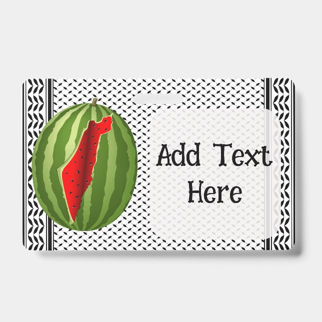 Watermelon Palestine Map Slice Badge (Front)