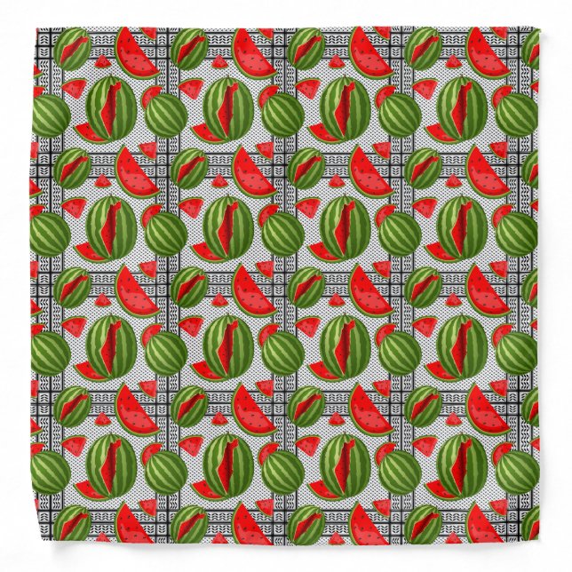 Watermelon Palestine Map Slice Bandana (Front)