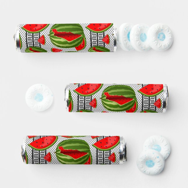 Watermelon Palestine Map Slice Breath Savers® Mints (Assorted)