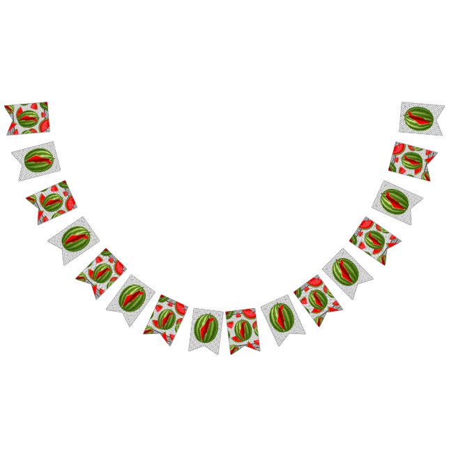 Watermelon Palestine Map Slice Bunting Flags (All)