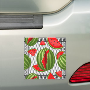 Watermelon Palestine Map Slice Car Magnet