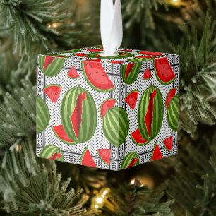 Watermelon Palestine Map Slice Cube Ornament
