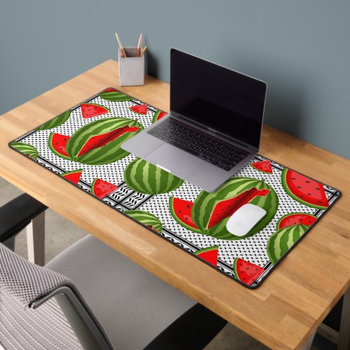 Watermelon Palestine Map Slice Desk Mat