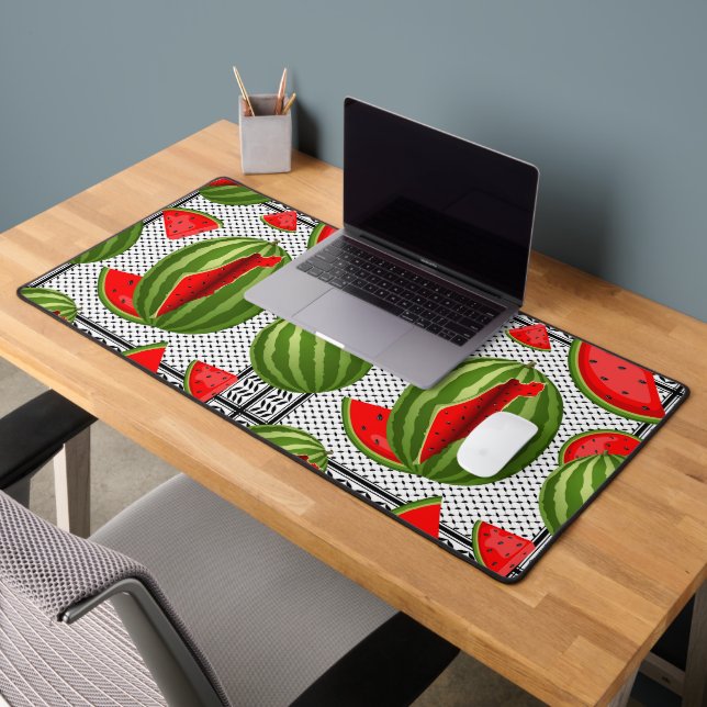 Watermelon Palestine Map Slice Desk Mat (Office 2)