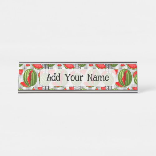 Watermelon Palestine Map Slice Desk Name Plate