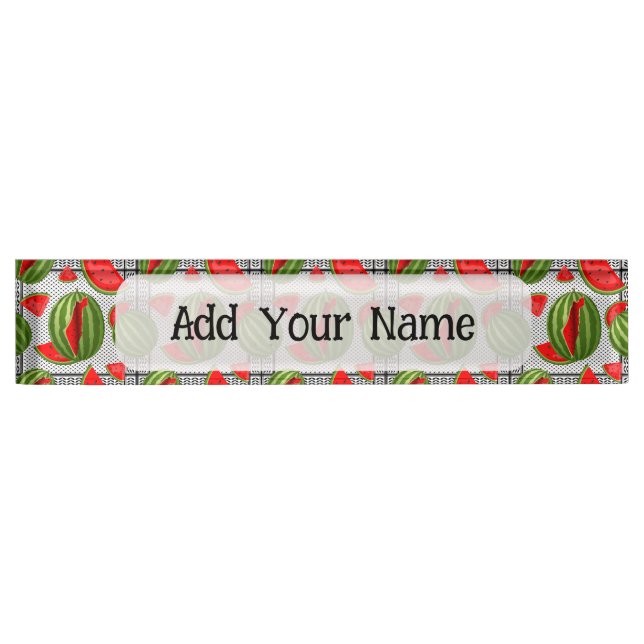 Watermelon Palestine Map Slice Desk Name Plate (Front)