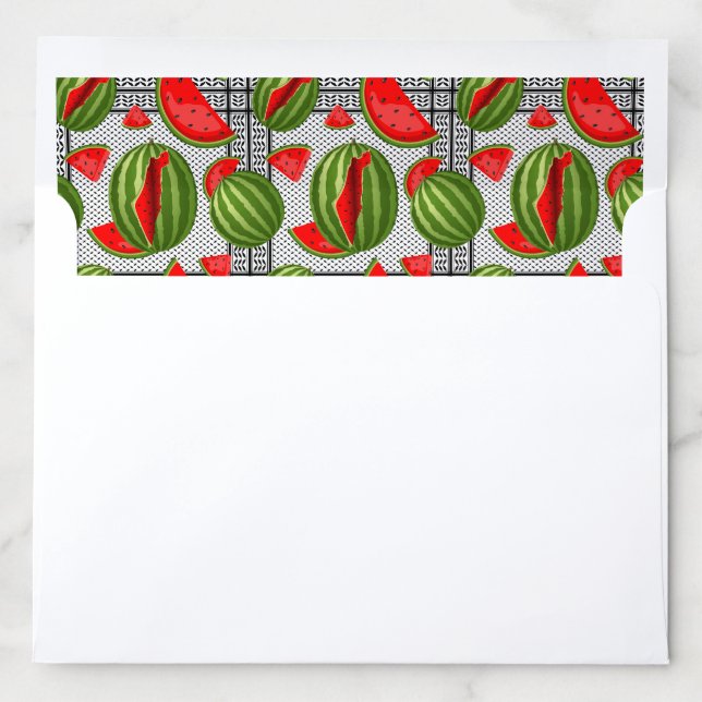 Watermelon Palestine Map Slice Envelope Liner (In Envelope)