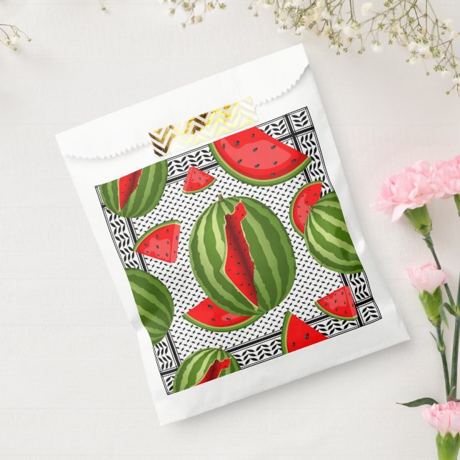 Watermelon Palestine Map Slice Favor Bag (Sealed)