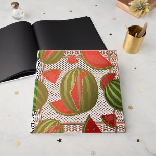 Watermelon Palestine Map Slice Foil Guest Book