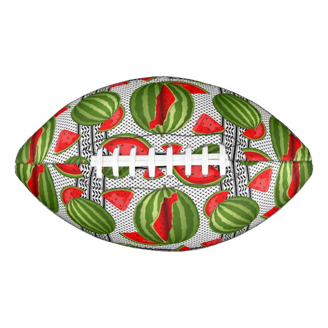 Watermelon Palestine Map Slice Football (Front)