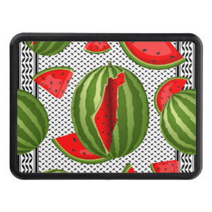 Watermelon Palestine Map Slice Hitch Cover