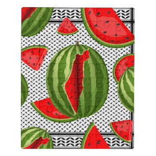 Watermelon Palestine Map Slice Jigsaw Puzzle