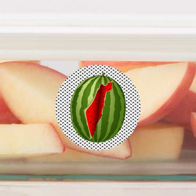 Watermelon Palestine Map Slice Labels (Affixed)