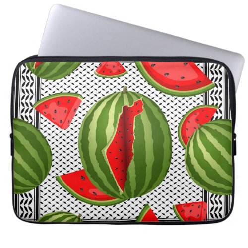 Watermelon Palestine Map Slice Laptop Sleeve