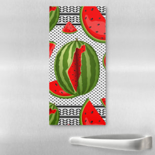 Watermelon Palestine Map Slice Magnetic Notepad